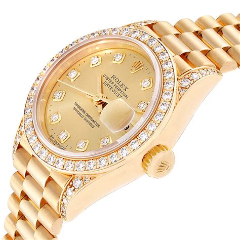 rolex gelbgold damen|rolex gold watches for women.